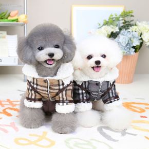 체크 강아지여름옷 강아지 캐주얼 탕 자켓