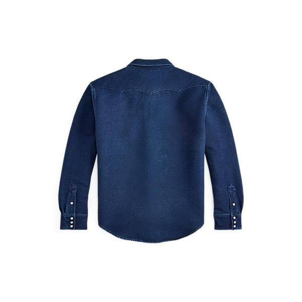 슬림핏 인디고 샤모아 웨스턴 셔츠(MNRRWOV16820400410)
