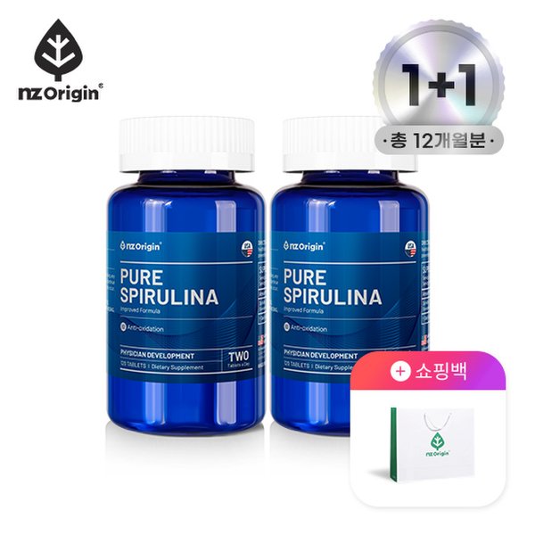 [공식] [1+1] 퓨어 스피루리나 120정 (1일 2정/총 12개월분)