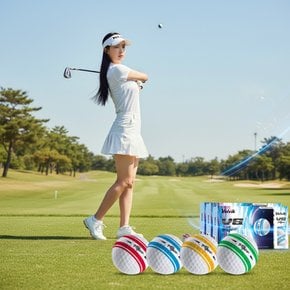 [정품] 26년형 볼빅 V6 스트레이트 3피스 화이트 골프공 12구세트 인쇄 포장 선물