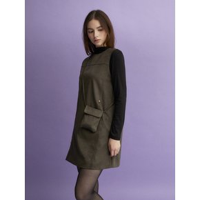 Invisible Pockets Dress with a Mini Bag (CHARCOAL)