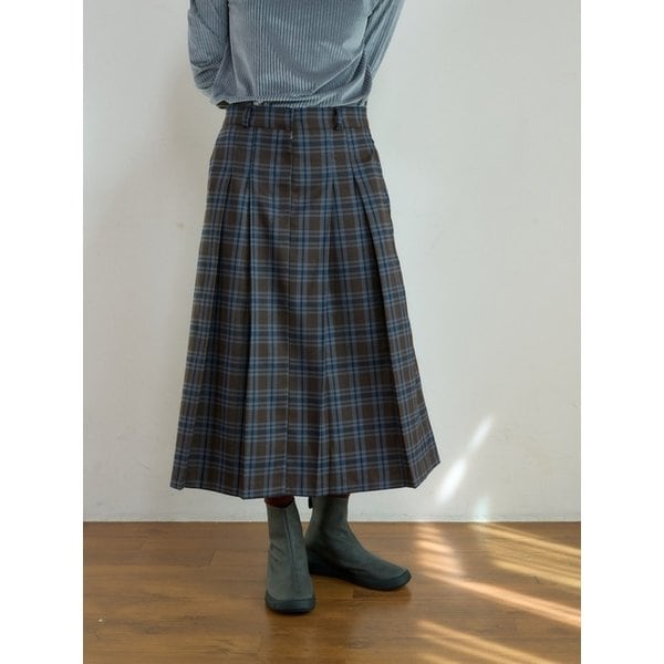 Classic Pleats Skirt_Charcole