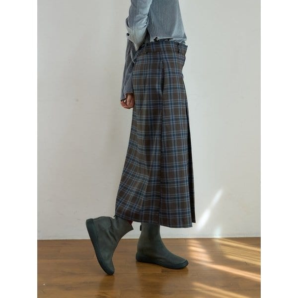 Classic Pleats Skirt_Charcole
