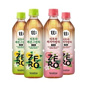 [삼립] 티트라 블랜딩티 제로 500ml 24개 택 (레몬그린티/피치아쌈티)