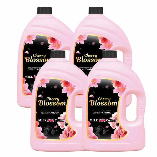 밀크코튼 고농축 섬유유연제 벚꽃향 3.06L 4개