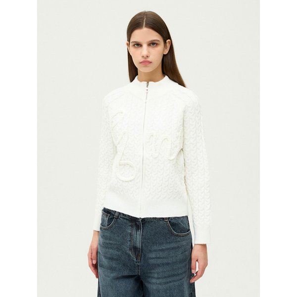 케이블 니트 집업 가디건 EMQ1KCD220