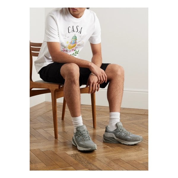 WTAPS® 990v6 가죽 트리밍 스웨이드 메시 스니커즈 그레이 1647597291696566