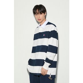 남성 스트라이프 뱃지 럭비 티셔츠 T32E7TKT51TMT1 TOMMY JEANS