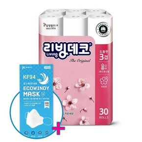 삼정 3겹 리빙 벚꽃 화장지 30m 30롤 1팩+윈디1장