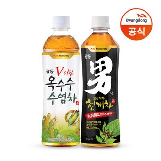 NS홈쇼핑 광동 옥수수수염차 500ml 12pet+헛개차 500ml 12pet[33924232]