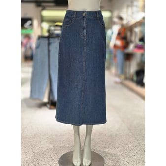 베네통 [파주점] 뒷밴딩 맞드임 A라인 데님 스커트 BASKA3611-IN