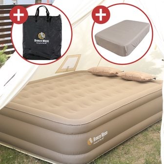 브리즈문 캠핑 자충 에어매트 더블 야외 휴대용 매트 침대 커버 텐트