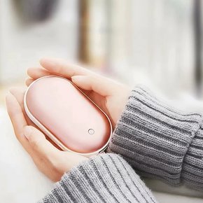 MAX 휴대용 손난로 보조배터리 5000mAh 충전식 양면 발열 핫팩 Q11
