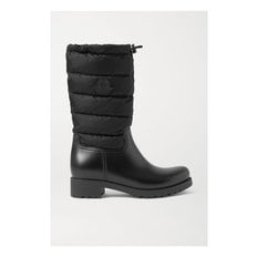 Ginette Quilted Nylon And Rubber Rain Boots 블랙 34480784411952772