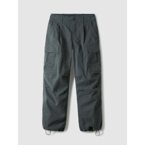 Wide Cotton Nylon Cargo Pants (U) WHTAE4933U