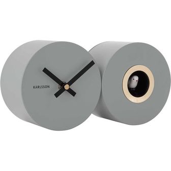  영국 칼슨 시계 Karlsson Wall Clock 듀오 Cuckoo Mouse Grey KA5789GY 1712983