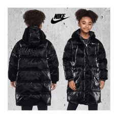 매장정품 나이키 NIKE 나이키키즈 주니어 스우시 유광 미드 다운 패딩 자켓 A244DM351P 162611