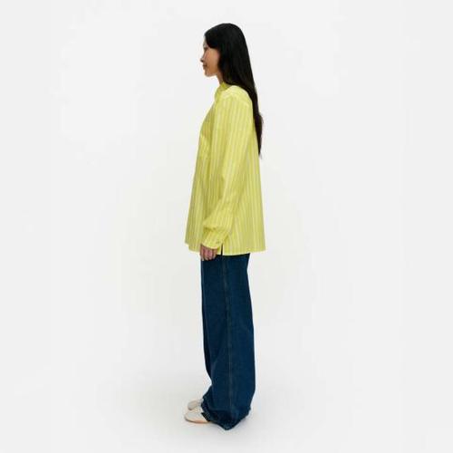 마리메꼬 탑 Marimekko 키오스키 셔츠 옐로우 스트라이프