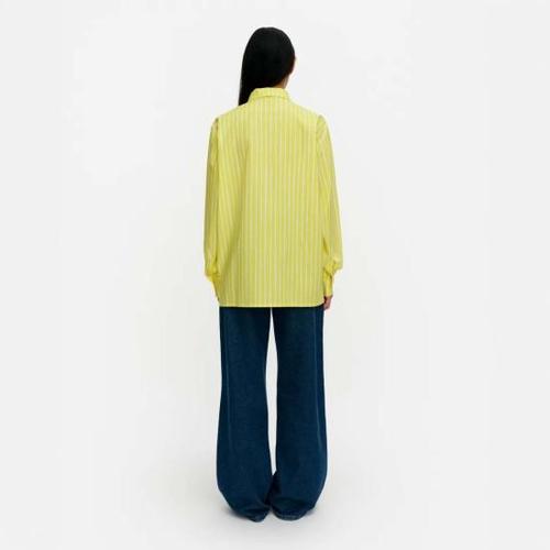마리메꼬 탑 Marimekko 키오스키 셔츠 옐로우 스트라이프