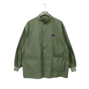 NEEDLES 니들스 24FW S.C. Army Shirt BackSateen - Olive (PU239) (S.C. AMI 아미 셔츠 백사틴