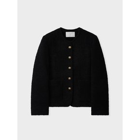 bookle buttoned tweed jacket_black