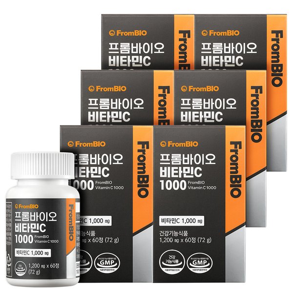 비타민C 1000 60정x6병/12개월 비타민/비타민C/항산화/옥수수
