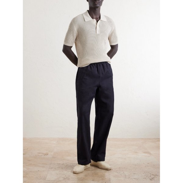 프레스코볼 카리오카 비달 리브 코튼 리넨 블렌드 폴로 셔츠 46376663163012955