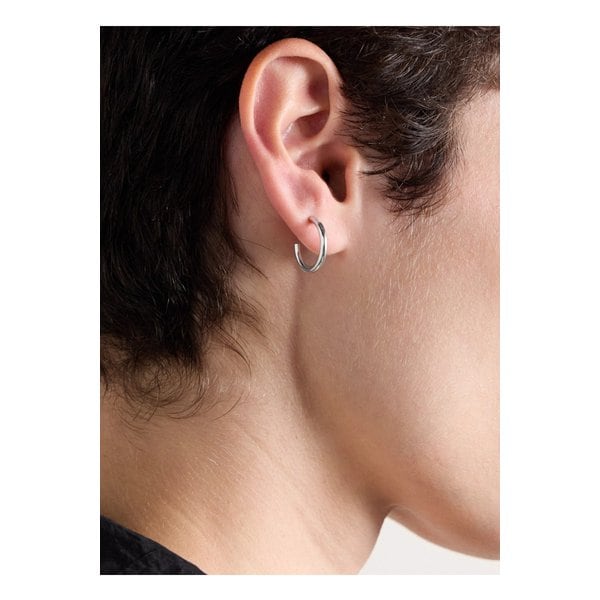 제니퍼 피셔 스레드 허기스 실버 도금 후프 이어링 1647597355010953