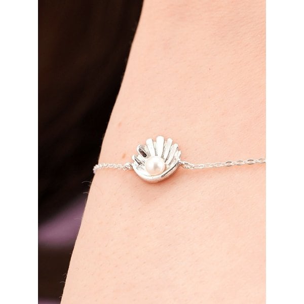925silver Love tear shell Bracelet