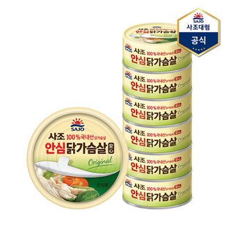 [사조] 리얼 닭가슴살 (안심따개) 135g X 6캔
