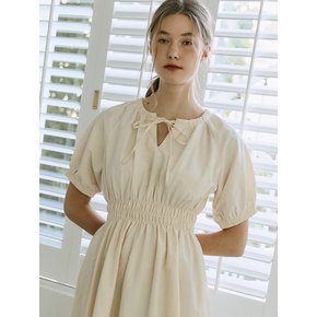 BALLOON SUMMER LONG DRESS [Beige]