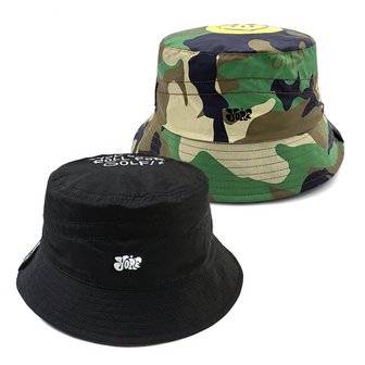 욜프 2022 S/S YORF REVERSIBLE BUCKET HAT BLACK (WOODLAND CAMO)_욜프 공용 리버시블 버킷햇 블랙