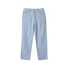 Linen like straight denim_sky blue