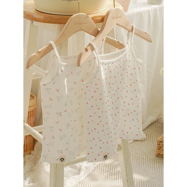 아기토끼 아기사과 - 레이어드 유아 나시