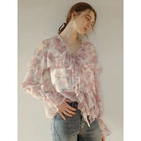 Cest_Palace chiffon floral blouse