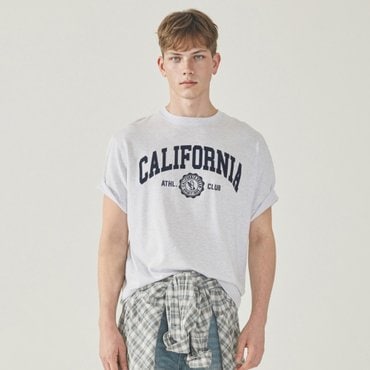 후아유 California Letter Short Sleeve T-shirt WHRAF2321U