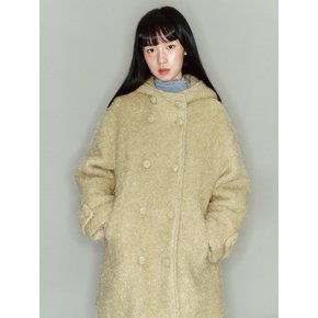 Boucle Hooded Coat_olive