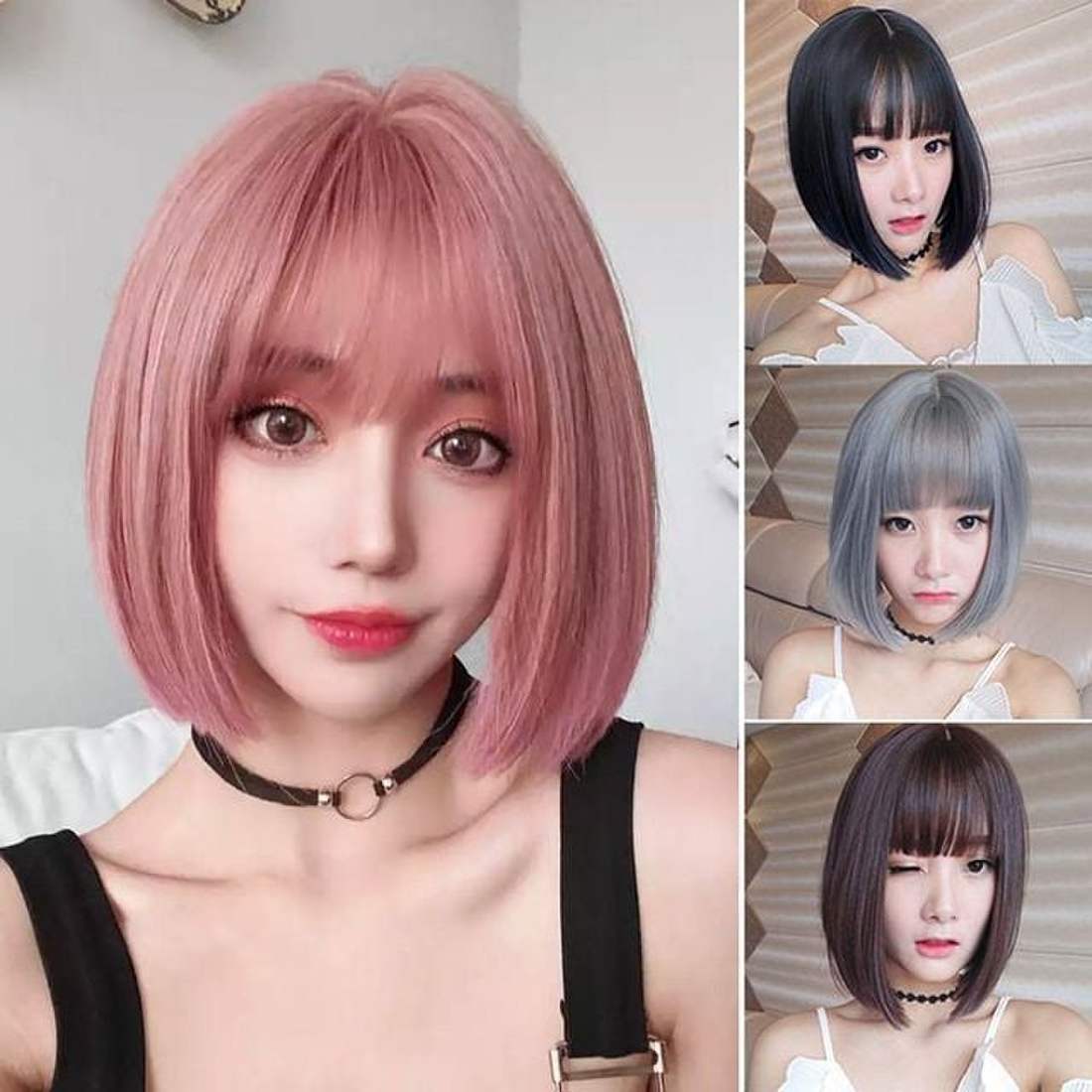 똑단발 보브컷 가발 앞머리 단발 여자가발 여성가발 단발머리 풀뱅 커트, 신세계적 쇼핑포털 SSG.COM