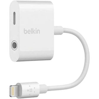  Belkin 라이트닝 & 3.5mm 오디오 듀얼 어댑터- iPhone 14 13