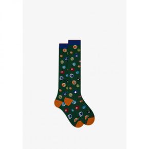 5290072 Gallo WITH POOL-BALL MOTIF - Knee high socks basilico