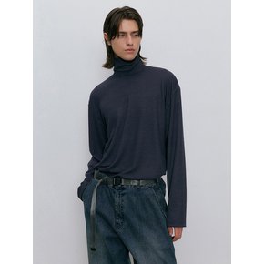 Turtleneck long sleeve t-shirt (dark gray)