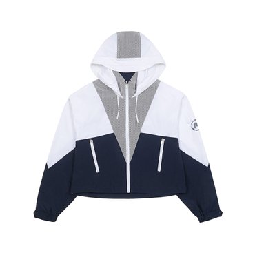 MARTINE GOLF [정상가 398000원]여성 크롭 컬러블럭 후드 점퍼 네이비 (Q0B630149)
