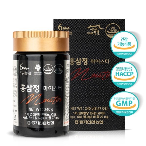 [풍기인삼농협] 황풍정 6년근 홍삼정 마이스터 240g/쇼핑백 포함