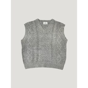 RCH fisherman cable vest grey ( RCH 피셔맨 케이블 조끼 그레이 )