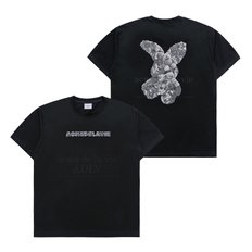 BEAR DOLL FUZZY RABBIT SHORT SLEEVE T-SHIRT BLACK베어돌퍼지레빗 블랙SSABDF-BLK