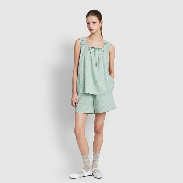 여 소프트 시어서커 4부 파자마 팬츠 J206202068045