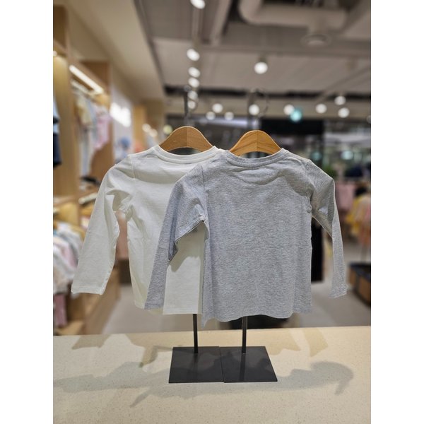 [파주점] (WH) 에센셜긴팔  2종 티셔츠 2591067010