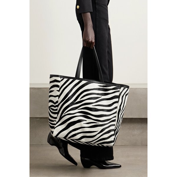 닐리 로탄 프레디 가죽 트리밍 얼룩말 무늬 송아지 가죽 토트백 얼룩말 무늬 46376663162970707