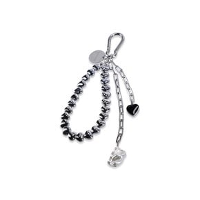 karabiner heart beads keyring SCTFOSUHK001