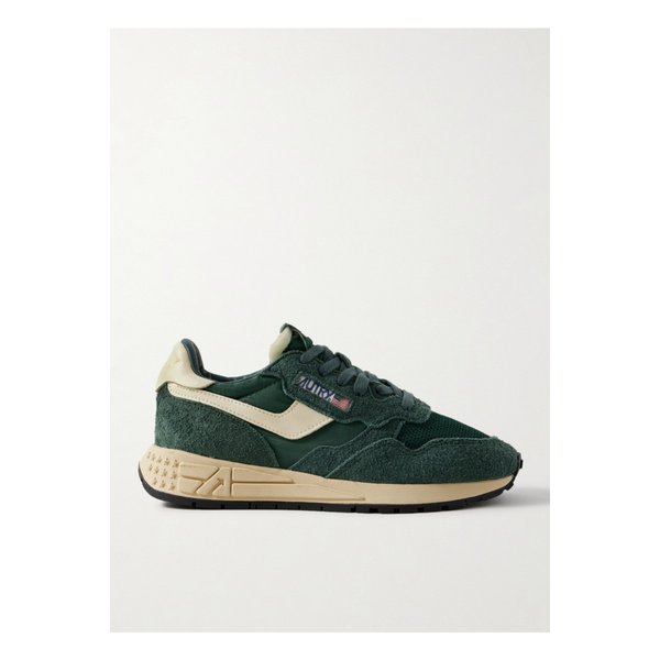 오트리 릴윈드 로우 가죽 트리밍 스웨이드 메시 셸 스니커즈 그린 46376663162925928